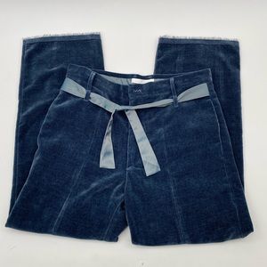 Women's Blue Wool Straight Leg Pants size 38